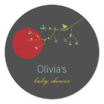 Nesting Bird + Family | *03 | Baby Shower Sticker stickers