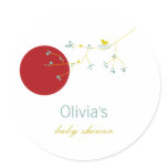 Nesting Bird + Family | *03 | Baby Shower Sticker stickers