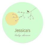 Nesting Bird + Family | *04 | Baby Shower Sticker stickers