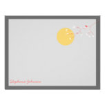 Nesting Bird Family *05 Baby Shower Thank You Card Custom Announcement