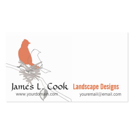 Nesting Birdies Landscaping Business Card Templates