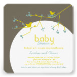 Nesting Birds Family Tree Couples Baby Shower Personalized Invite