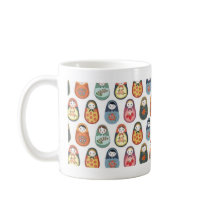 Nesting doll print mugs