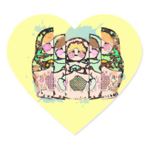 Nesting Dolls Heart Sticker