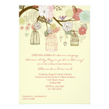 Nesting Floral Baby Shower Invitation