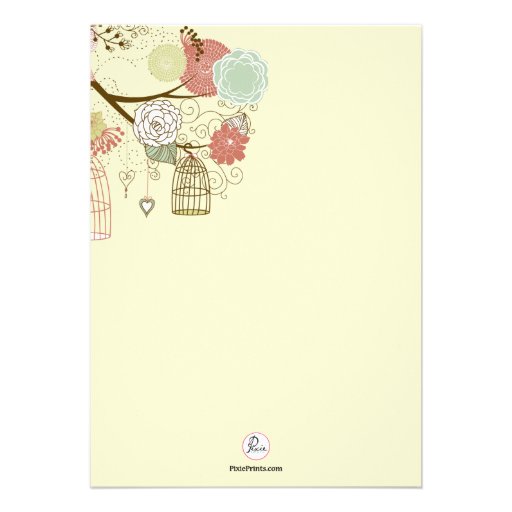 Nesting Floral Baby Shower Invitation