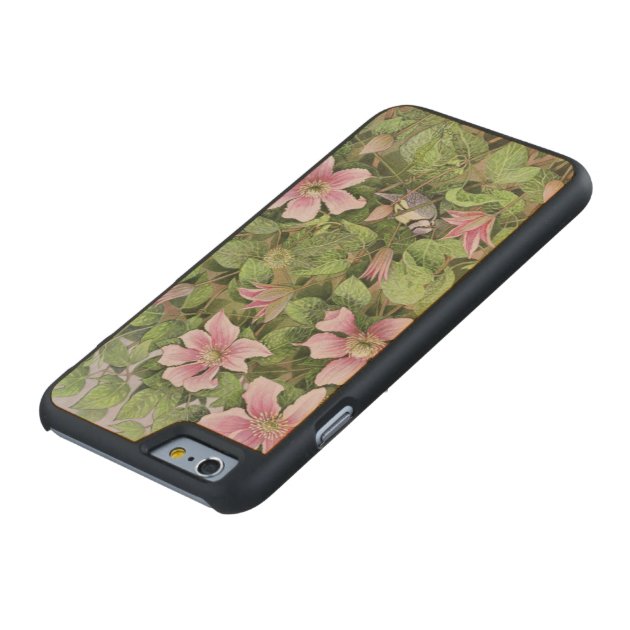 Nesting in Clematis Carved® Maple iPhone 6 Slim Case-4