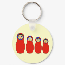 Nesting Peg Dolls keychains