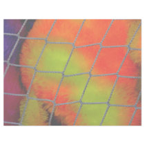Net background with orange and yellow furry image flyers