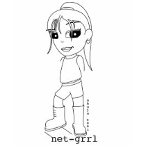 Net Grrl T-shirt by daydreamimagery Net Grrl T-shirt