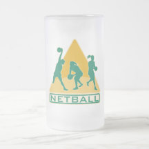 netball player catching passing ball coffee mugs