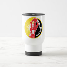 Netball player passing the ball coffee mugs
