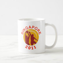 Netball Singapore 2011 player passing ball Coffee Mug
