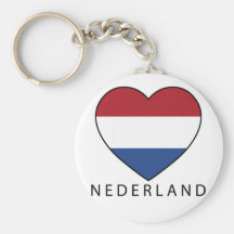 Netherland Heart with black NEDERLAND Keychains