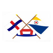 Netherlands Antilles and Bonaire Crossed Flags posters by Vexillophile Netherlands Antilles and Bonaire Crossed Flags posters