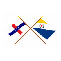 Netherlands Antilles and Bonaire Crossed Flags posters by Vexillophile Netherlands Antilles and Bonaire Crossed Flags posters