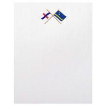 Netherlands Antilles and Curacao Crossed Flags letterhead by Vexillophile Netherlands Antilles and Curacao Crossed Flags letterhead