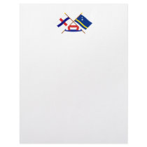 Netherlands Antilles and Curacao Crossed Flags letterhead by Vexillophile Netherlands Antilles and Curacao Crossed Flags letterhead