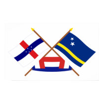 Netherlands Antilles and Curacao Crossed Flags posters by Vexillophile Netherlands Antilles and Curacao Crossed Flags posters