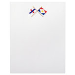 Netherlands Antilles and Saba Crossed Flags Letterhead