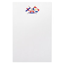 Netherlands Antilles and Saba Crossed Flags stationery by Vexillophile Netherlands Antilles and Saba Crossed Flags stationery
