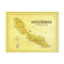 Netherlands Antilles, Curacao Map (Paper) postcards by Julieew Netherlands Antilles, Curacao Map (Paper) postcards