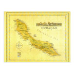 Netherlands Antilles, Curacao Map (Paper) Postcards