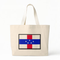 Netherlands Antilles Flag Tote Bags