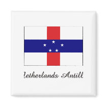 Netherlands Antilles Flag Design magnets