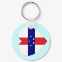 Netherlands Antilles Flag Heart keychains by Vexillophile Netherlands Antilles Flag Heart keychains