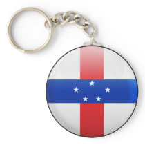 Netherlands Antilles Flag Key Chain