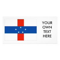 Netherlands Antilles Flag Photo Card Template