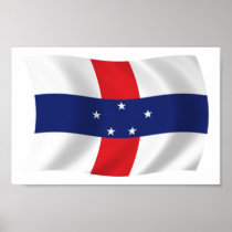 Netherlands Antilles Flag Poster Print