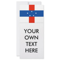 Netherlands Antilles Flag Rack Card Design