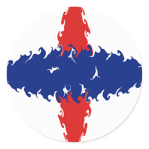 Netherlands Antilles Gnarly Flag Round Stickers