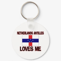 Netherlands Antilles Loves Me keychains by flagshirt Netherlands Antilles Loves Me keychains