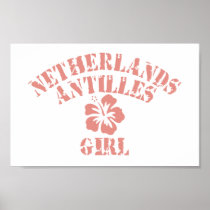 Netherlands Antilles Pink Girl Print