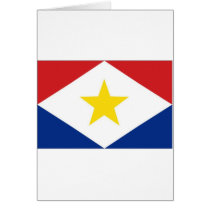 Netherlands Antilles Saba Flag Greeting Card