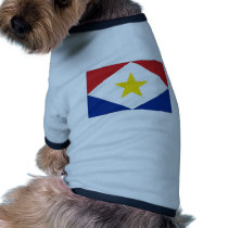 Netherlands Antilles Saba Flag Pet Tee Shirt