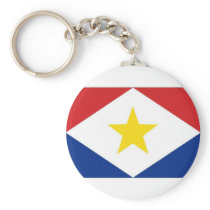 Netherlands Antilles Saba Flag Keychain