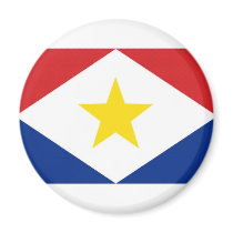 Netherlands Antilles Saba Flag Fridge Magnet