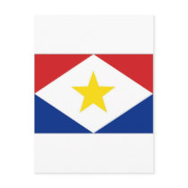 Netherlands Antilles Saba Flag Postcards