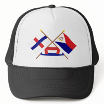 Netherlands Antilles & Sint Maarten Crossed Flags Hat
