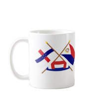 Netherlands Antilles & Sint Maarten Crossed Flags Coffee Mugs