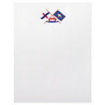 Netherlands Antilles &amp; St. Eustatius Crossed Flags Customized Letterhead