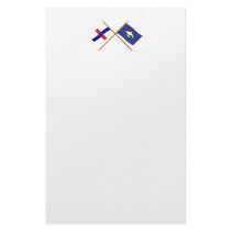 Netherlands Antilles & St. Eustatius Crossed Flags Stationery