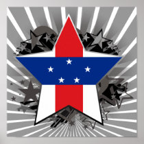 Netherlands Antilles Star Print