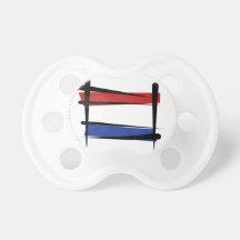Netherlands Brush Flag Baby Pacifiers