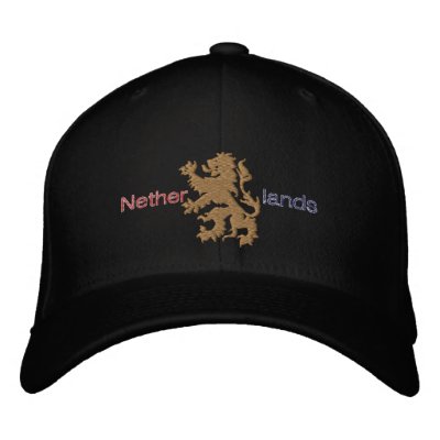 Netherlands cap Gold Lion Cap Embroidered Baseball Cap by SoccerJersey