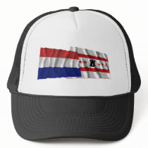Netherlands & Drenthe Waving Flags Trucker Hats